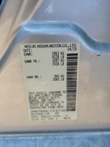 2019 NISSAN ALTIMA S - 1N4BL4BV6KC233730