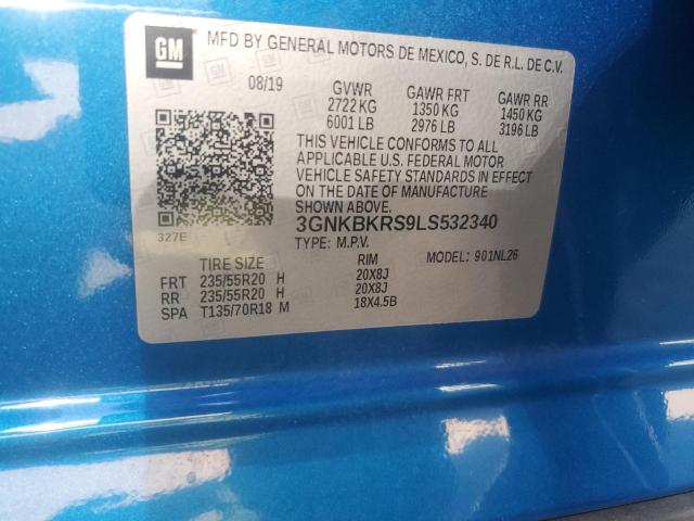 2020 CHEVROLET BLAZER RS - 3GNKBKRS9LS532340