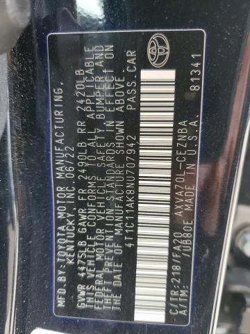 2022 TOYOTA CAMRY LE - 4T1C11AK8NU707942