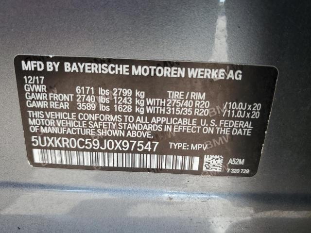 VIN 5UXKR0C59J0X97547 2018 BMW X5, Xdrive35I no.13