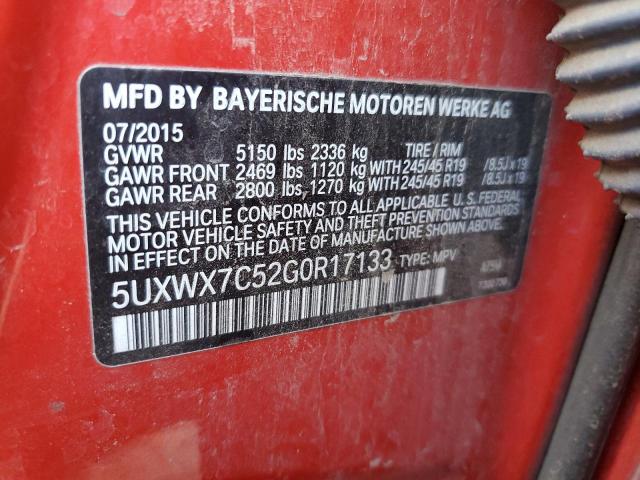 2016 BMW X3 XDRIVE3 - 5UXWX7C52G0R17133