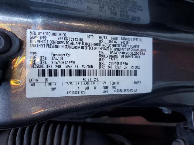 VIN 1FADP3K20DL290554 2013 Ford Focus, SE no.12