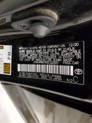 2021 TOYOTA COROLLA SE - JTND4MBE9M3122359