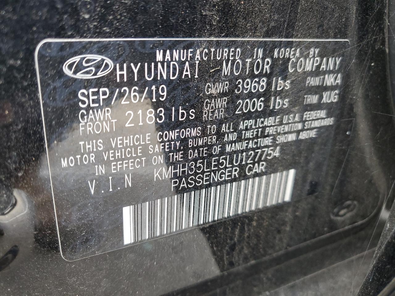 Lot #3029418694 2020 HYUNDAI ELANTRA GT