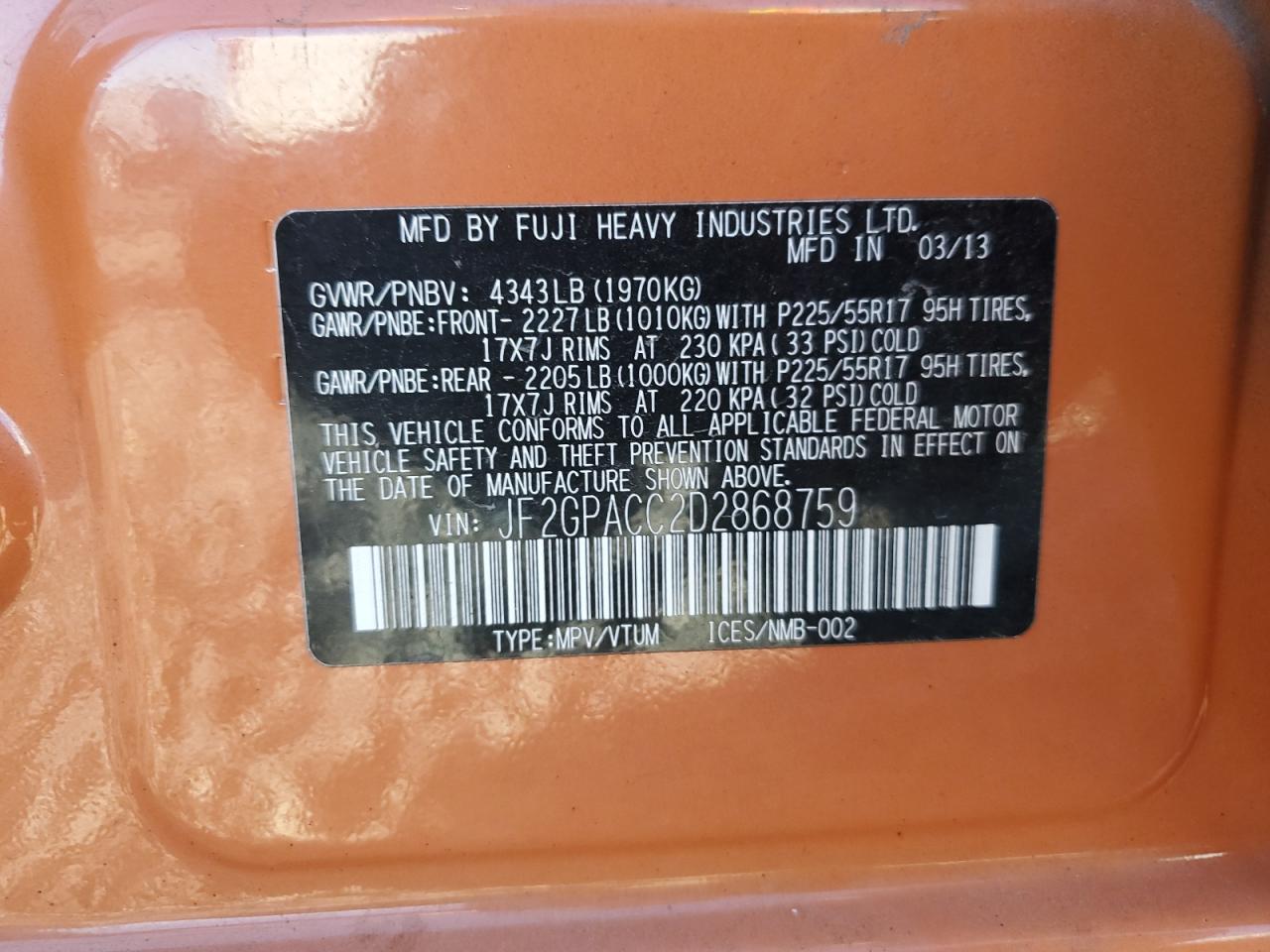 SUBARU XV 2.0 PREMIUM