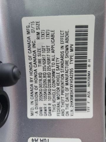 VIN 2HKRM3H7XFH542295 2015 Honda CR-V, Exl no.14