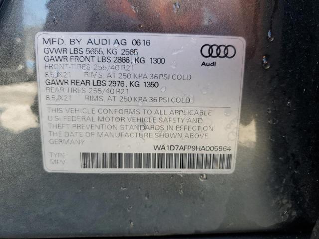 2017 AUDI Q5 PREMIUM - WA1D7AFP9HA005964