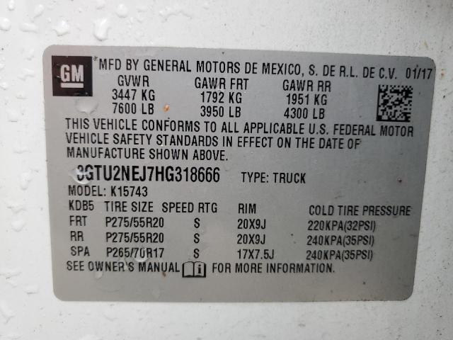 2017 GMC SIERRA K15 - 3GTU2NEJ7HG318666
