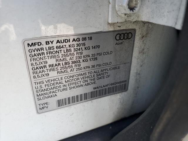 VIN WA1LAAF76KD005858 2019 Audi Q7, Premium Plus no.13