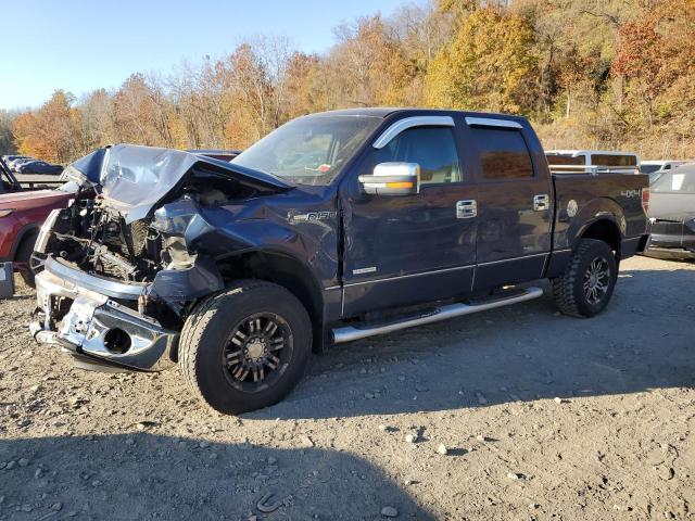 FORD F150 SUPER 2013 blue crew pic gas 1FTFW1ET6DFC45552 photo #1