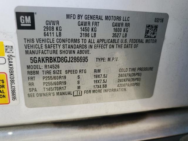 2016 BUICK ENCLAVE - 5GAKRBKD8GJ286695