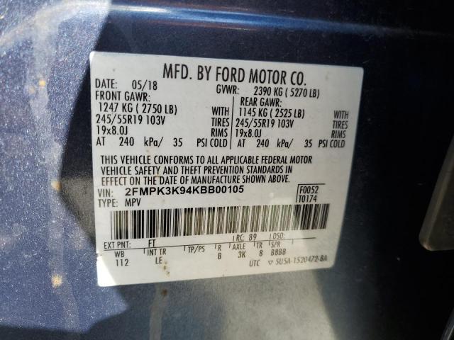 2019 FORD EDGE TITAN - 2FMPK3K94KBB00105