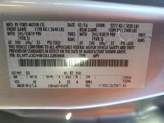 2016 LINCOLN MKC RESERV - 5LMTJ3DH8GUJ26968