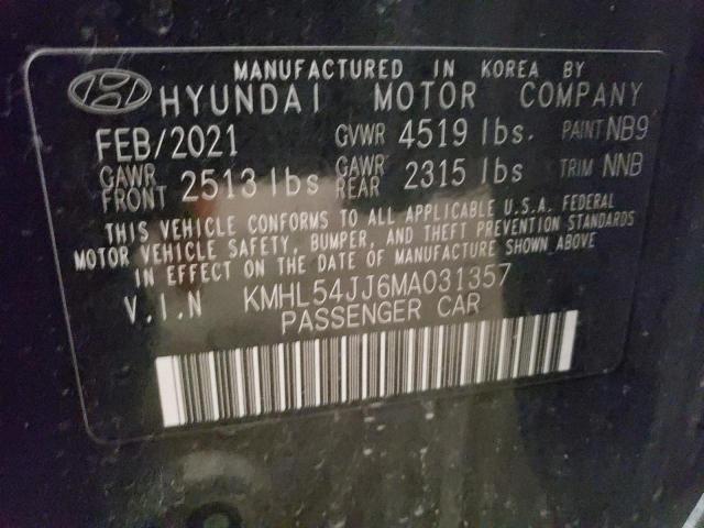 2021 HYUNDAI SONATA HYB - KMHL54JJ6MA031357
