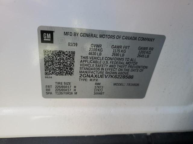 2019 CHEVROLET EQUINOX LT - 2GNAXUEV7K6228588