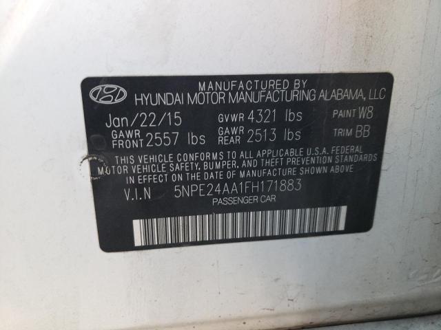 VIN 5NPE24AA1FH171883 2015 Hyundai Sonata, Eco no.12