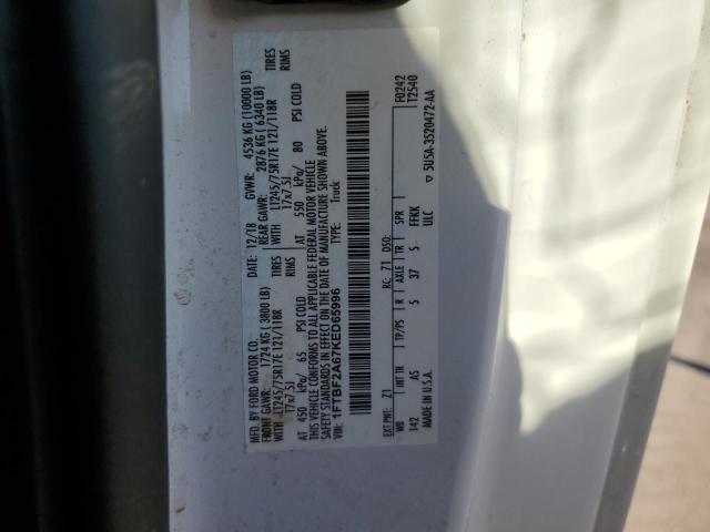 2019 FORD F250 SUPER - 1FTBF2A67KED65996