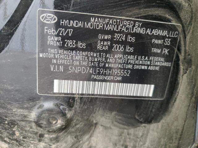 2017 HYUNDAI ELANTRA SE - 5NPD74LF9HH195552