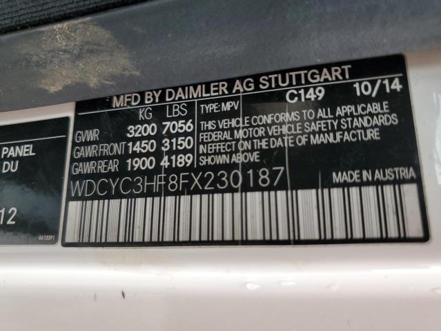 VIN WDCYC3HF8FX230187 2015 MERCEDES-BENZ G-CLASS no.12