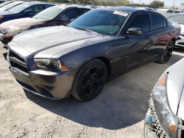 DODGE CHARGER R/ 2014 gray sedan 4d gas 2C3CDXCTXEH305450 photo #1