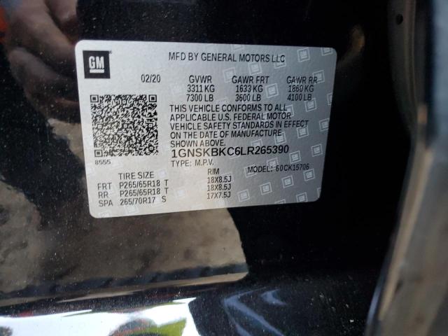 2020 CHEVROLET TAHOE K150 - 1GNSKBKC6LR265390