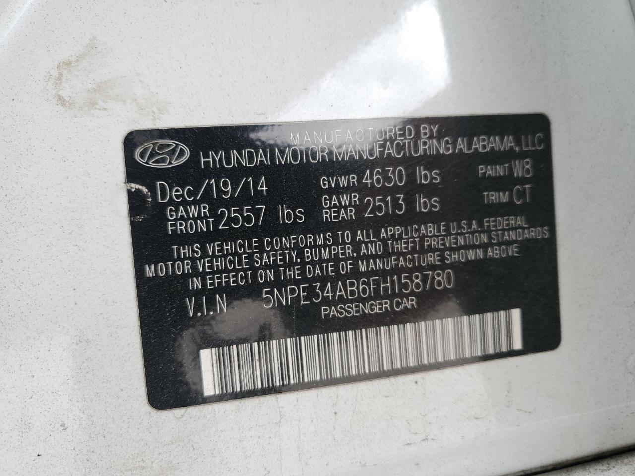 Lot #3026025952 2015 HYUNDAI SONATA SPO