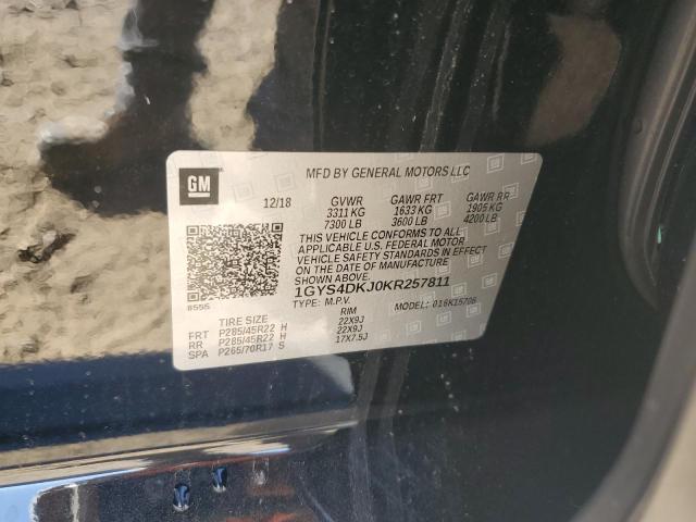 2019 CADILLAC ESCALADE P - 1GYS4DKJ0KR257811