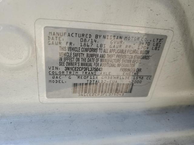 VIN 3N1CE2CP3FL375043 2015 Nissan Versa, S no.13