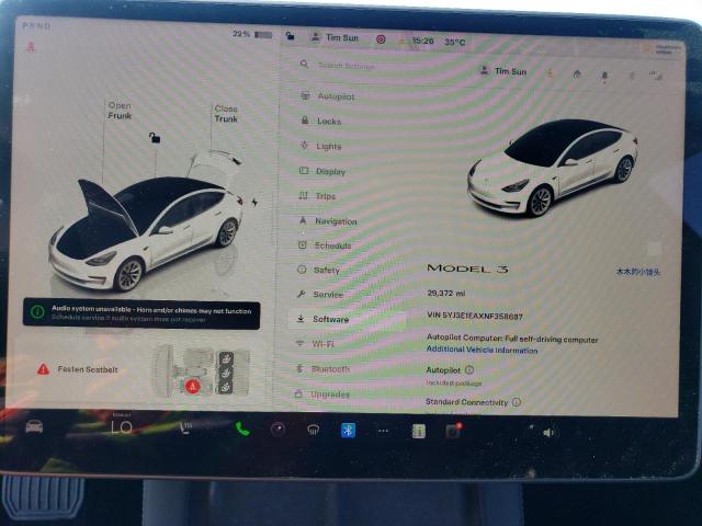 VIN 5YJ3E1EAXNF358687 2022 TESLA MODEL 3 no.9