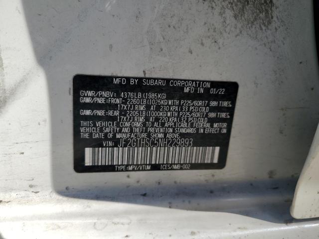 2022 SUBARU CROSSTREK - JF2GTHSC5NH229893