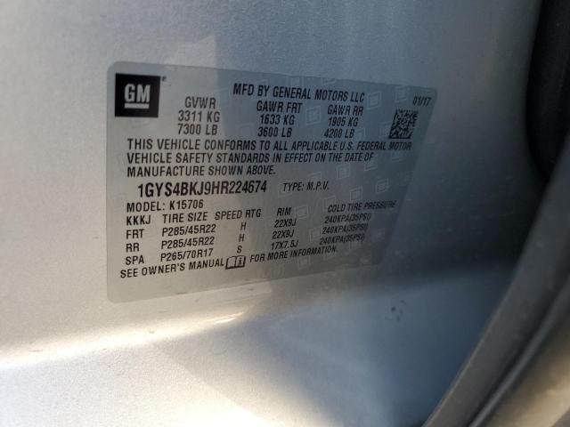 2017 CADILLAC ESCALADE L - 1GYS4BKJ9HR224674