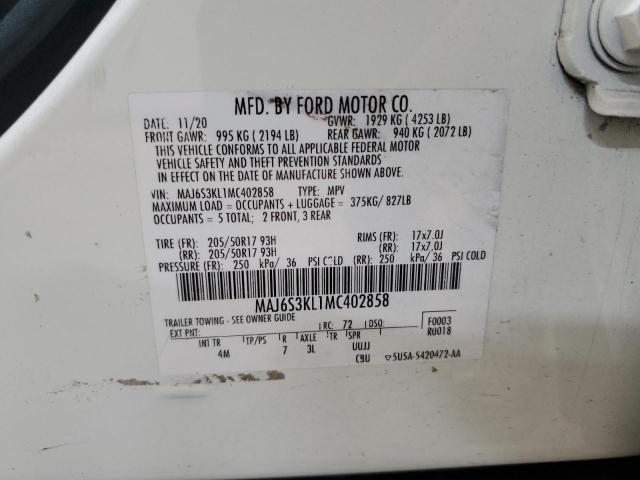 2021 FORD ECOSPORT T - MAJ6S3KL1MC402858