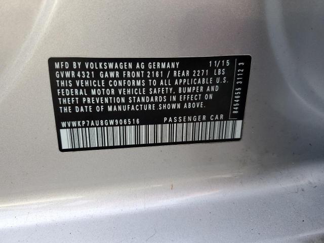 2016 VOLKSWAGEN E-GOLF SE - WVWKP7AU8GW906516