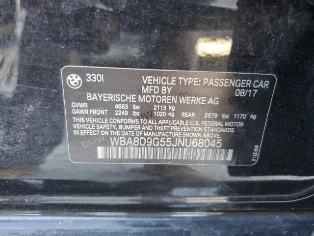 2018 BMW 330 XI - WBA8D9G55JNU68045