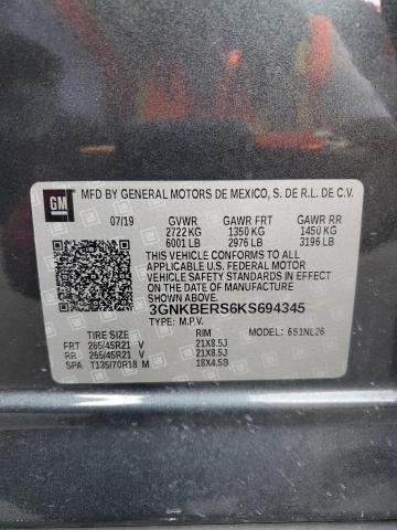 2019 CHEVROLET BLAZER RS - 3GNKBERS6KS694345