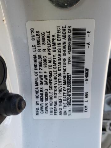 2020 HONDA INSIGHT TO 19XZE4F93LE008997