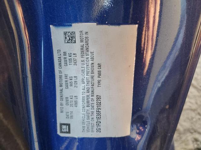2015 CHEVROLET CAMARO LT - 2G1FD1E36F9102787
