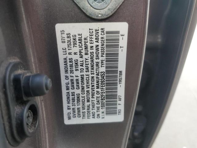 VIN 19XFB2F51FE093453 2015 Honda Civic, LX no.13