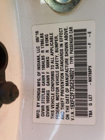 2016 HONDA CIVIC EX - 19XFC2F73GE248021