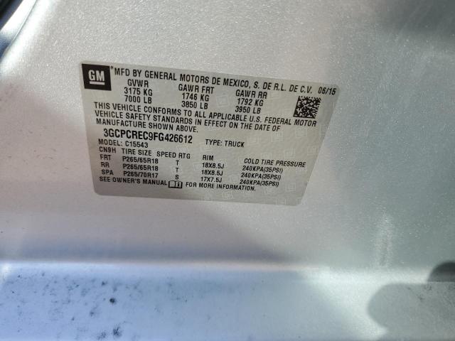2015 CHEVROLET SILVERADO - 3GCPCREC9FG426612