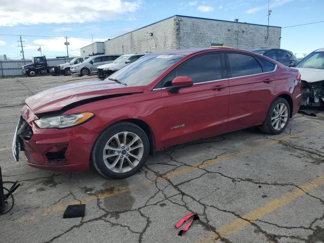 FORD FUSION SE 2019 red  hybrid engine 3FA6P0LU7KR241387 photo #1