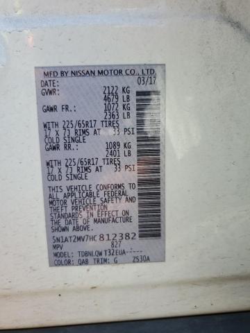 2017 NISSAN ROGUE SV - 5N1AT2MV7HC812382