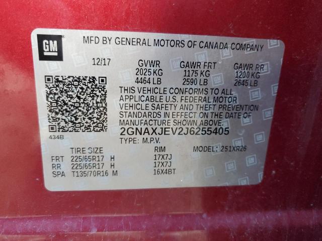 2018 CHEVROLET EQUINOX LT - 2GNAXJEV2J6255405