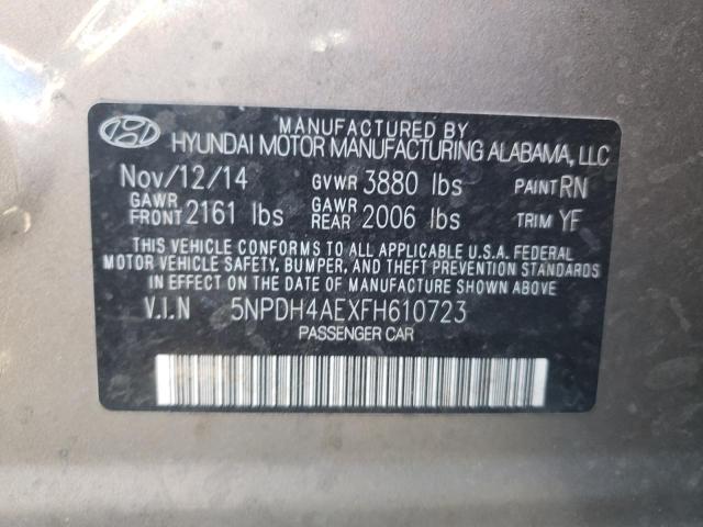 2015 HYUNDAI ELANTRA SE - 5NPDH4AEXFH610723