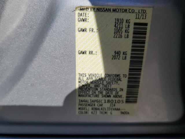 VIN 1N4AL3AP6EC180105 2014 Nissan Altima, 2.5 no.12