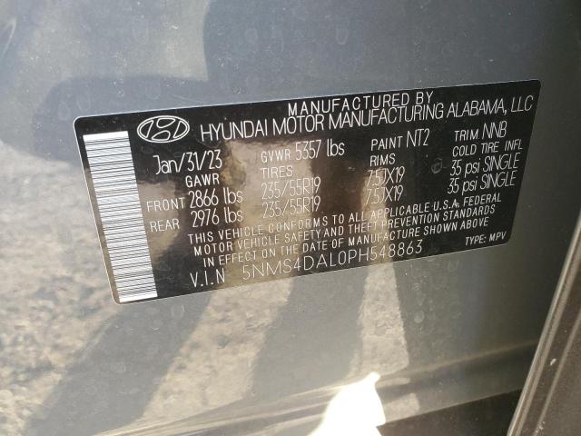 VIN 5NMS4DAL0PH548863 2023 Hyundai Santa Fe, Limited no.13