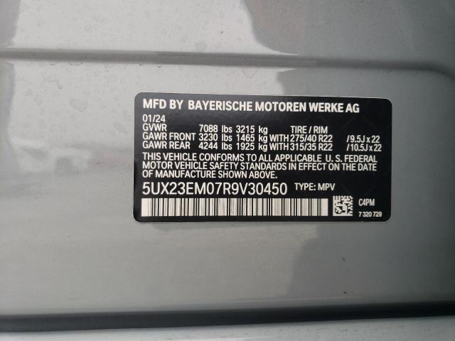 VIN 5UX23EM07R9V30450 2024 BMW X7 no.13