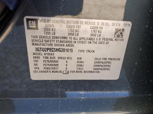 2017 GMC SIERRA K15 - 3GTU2PEC5HG281615