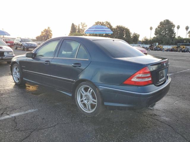 MERCEDES-BENZ C 32 AMG K 2002 blue sedan 4d gas WDBRF65J22F161748 photo #3