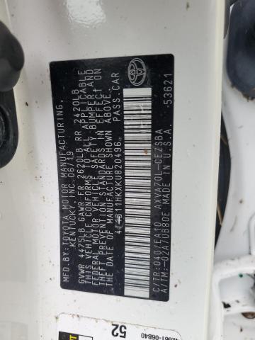 2019 TOYOTA CAMRY L - 4T1B11HKXKU820496
